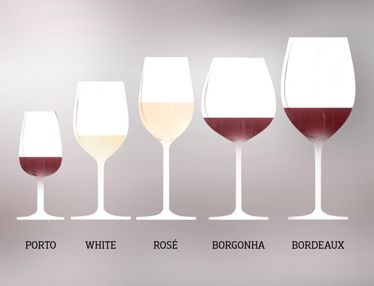 different glasses to drink wine