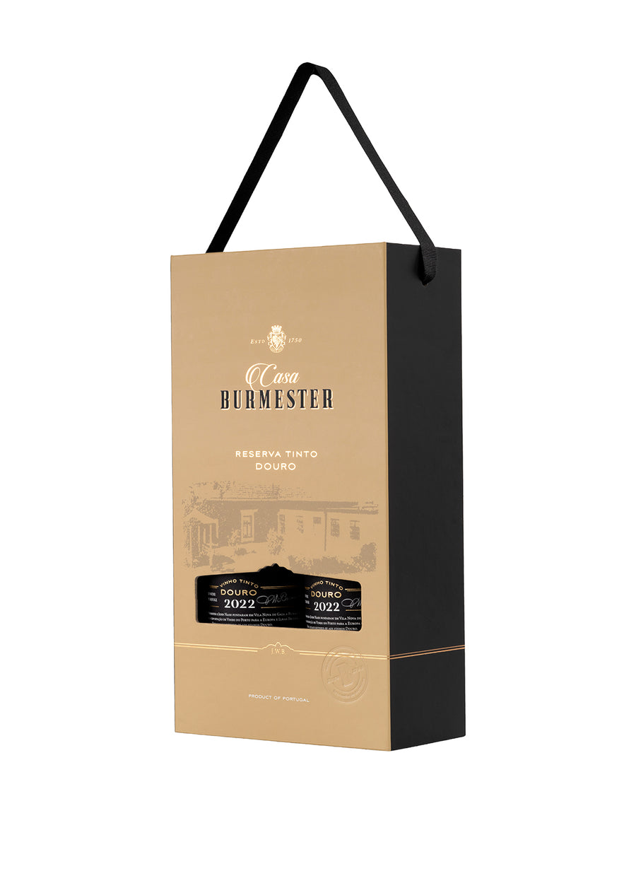 GIFT PACK 2 GARRAFAS VINHO DOURO CASA BURMESTER TINTO 2022