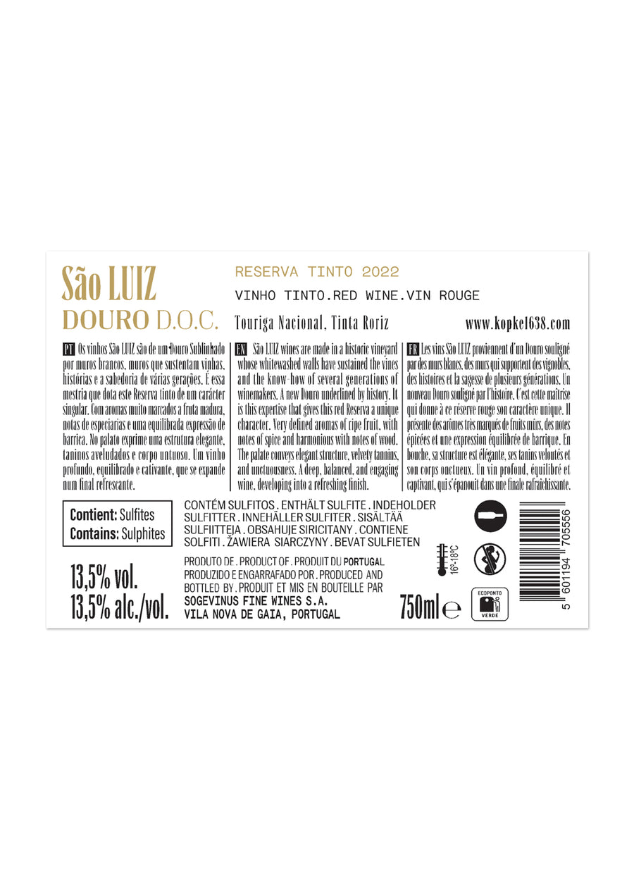 VINHO DOURO SÃO LUIZ RESERVA TINTO 2022