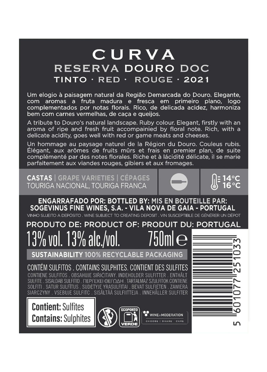 VINHO DOURO TINTO CURVA RESERVA 2021